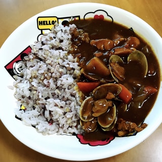 雑穀米とあさりのカレー